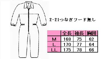 不織布つなぎ服2-21　(フード無し)抗菌・帯電防止処理